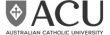 Australian Catholic University greyscale logo