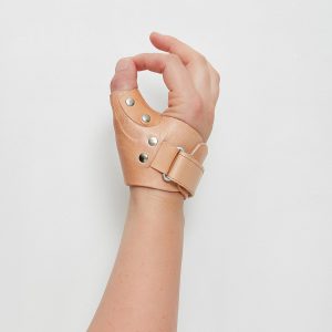 A Melbourne Hand Rehab custom made leather splint