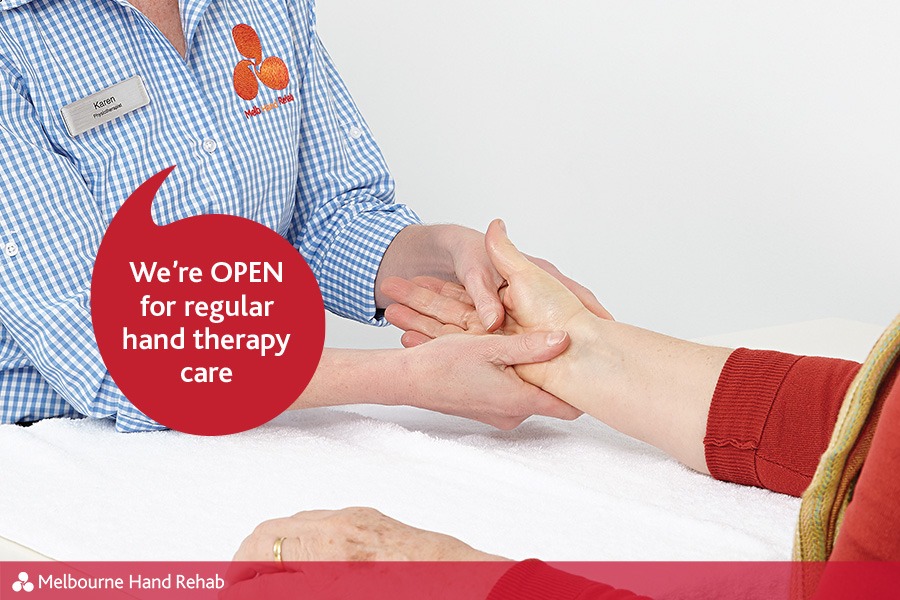 Melbourne Hand Rehab, Open for Hand Therapy Care