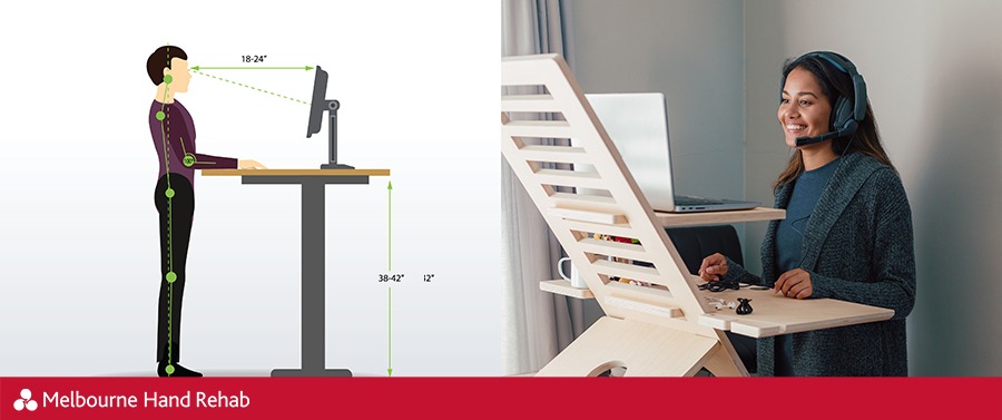 Ergonomic products for home or work - sit to stand desk
