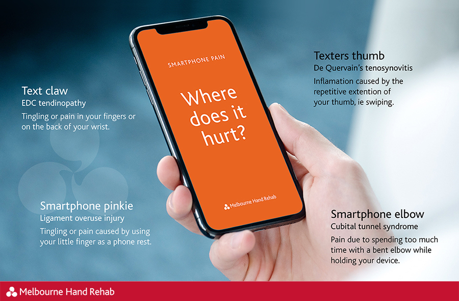 Tips for avoiding smartphone hand pain Melbourne Hand Rehab