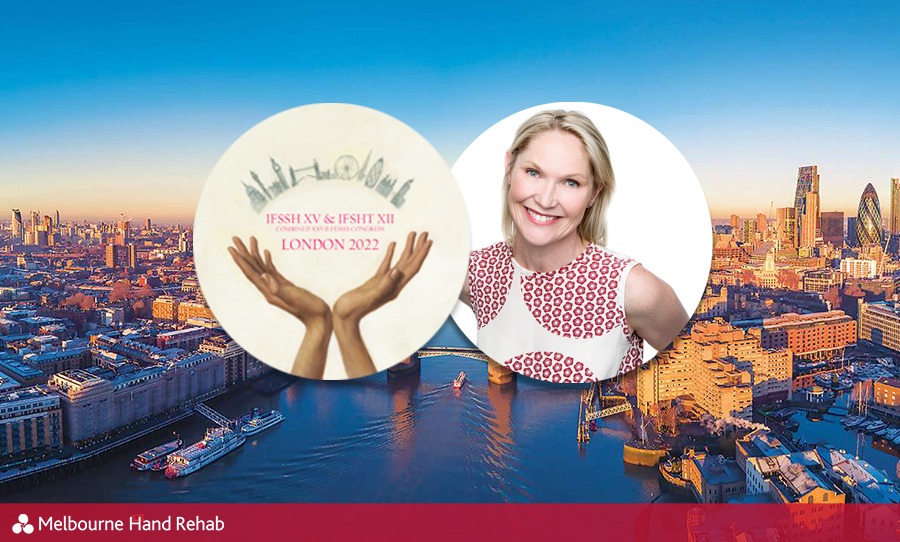 Karen Fitt, owner/director of Melbourne Hand Rehab will be a guest speaker at the IFSSH & IFSHT & FESSH combined congress 2022