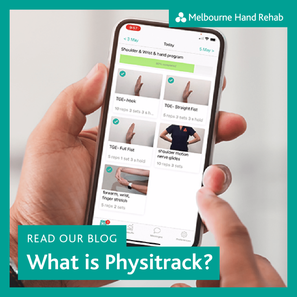 Melbourne Hand Rehab. Read our blog: What is physitrack?
