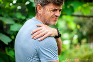 Man with shoulder pain