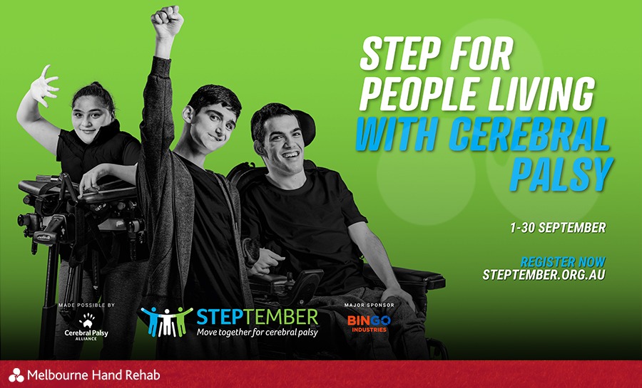 Melbourne Hand Rehab team members are raising funds for STEPtember - for people living with cerebral palsy