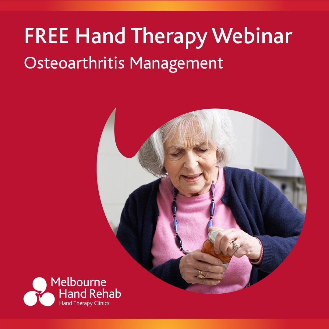 Living with osteoarthritis? Melbourne Hand Rehab