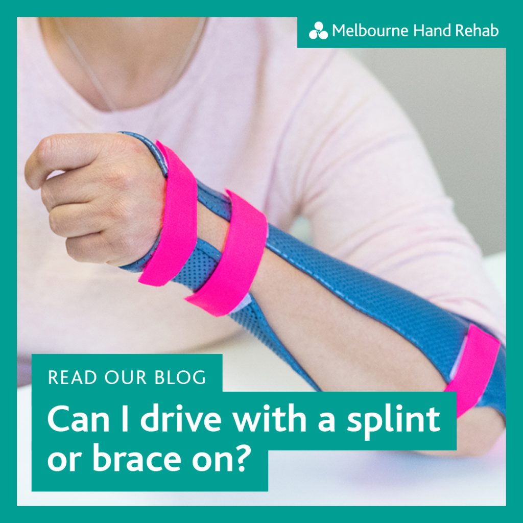 Graphic for: Read our blog: Can I drive with a splint or brace on?
