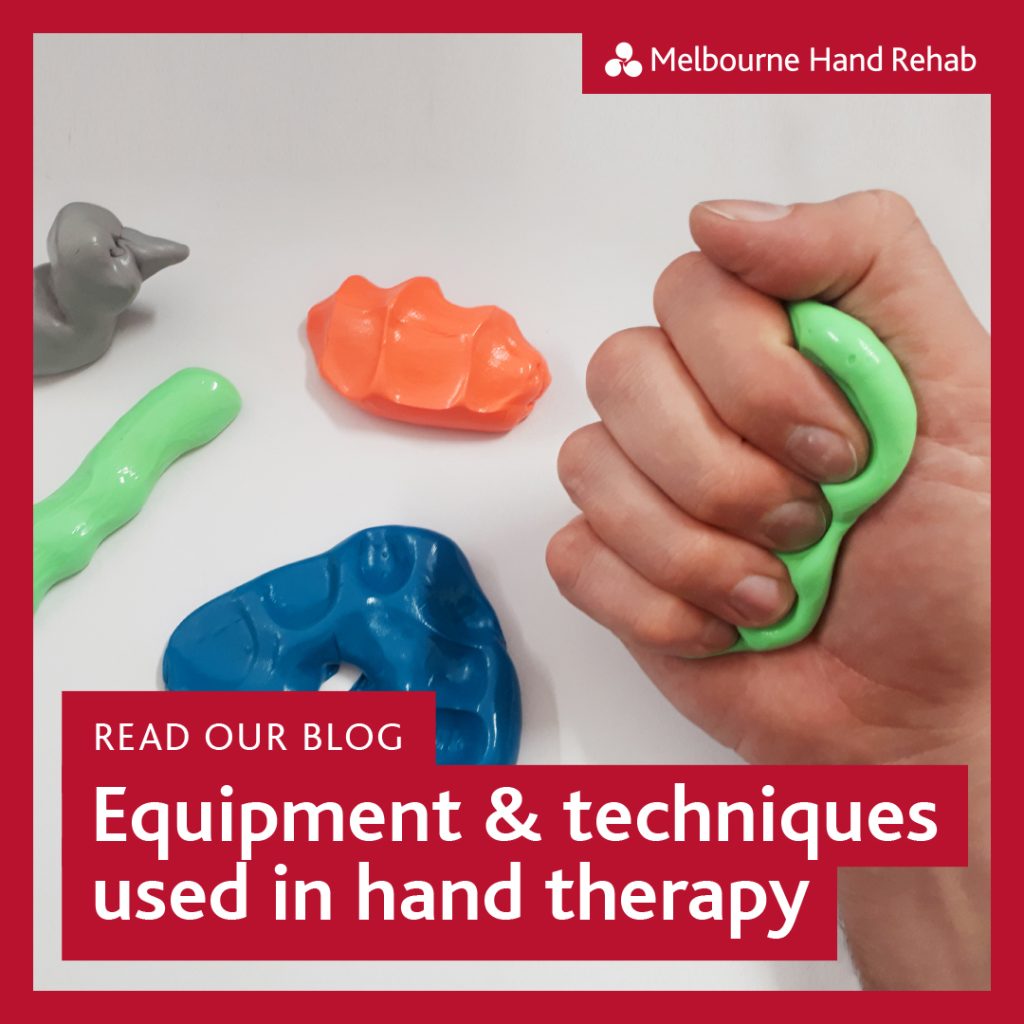 Graphic for: Read our blog – Equipment & techniques used in hand therapy.