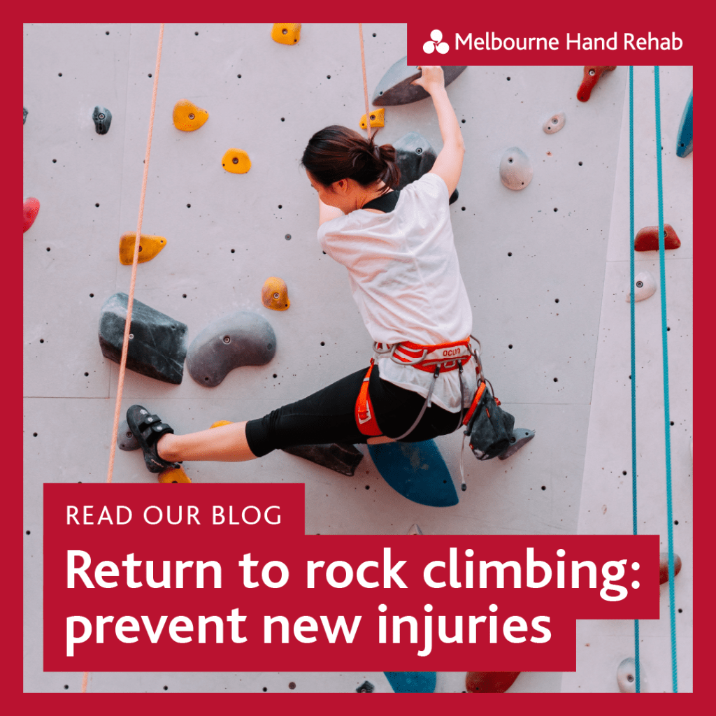 Read our blog: Return to rock climbing – prevent new injuries.