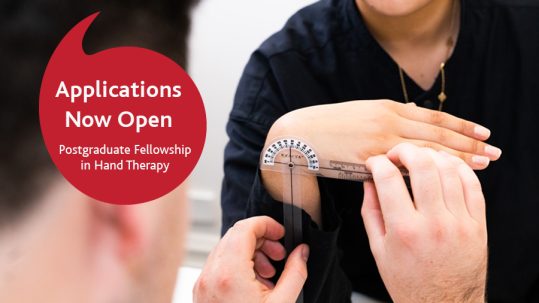 Applications now open for the Postgraduate Fellowship in Hand Therapy