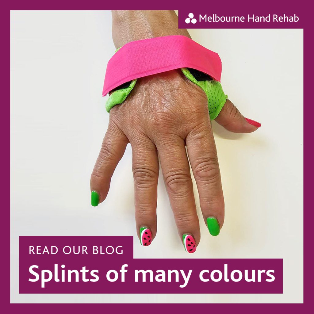 Read our blog: Splints of many colours.