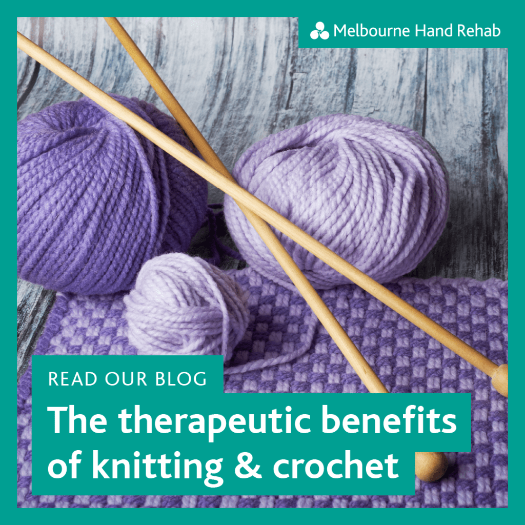 Read our blog. Healing stitches: The therapeutic benefits of knitting and crocheting.