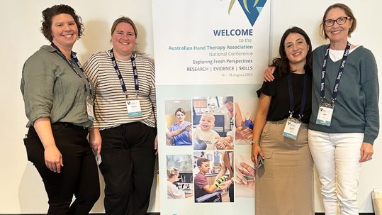 Melbourne Hand Rehab team members at the Australian Hand Therapy Association (AHTA) National Conference 2024