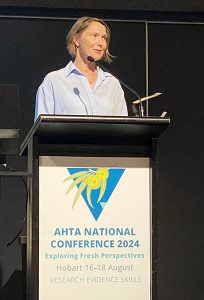 Melbourne Hand Rehab Clinic Director Karen Fitt at the Australian Hand Therapy Association (AHTA) National Conference 2024